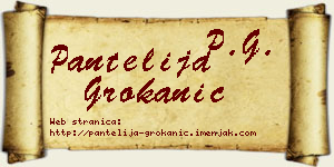 Pantelija Grokanić vizit kartica